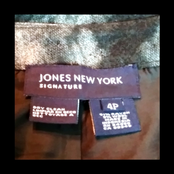 Jones New York Skirt Charcoal Floral Abstract 4P - Picture 3 of 3